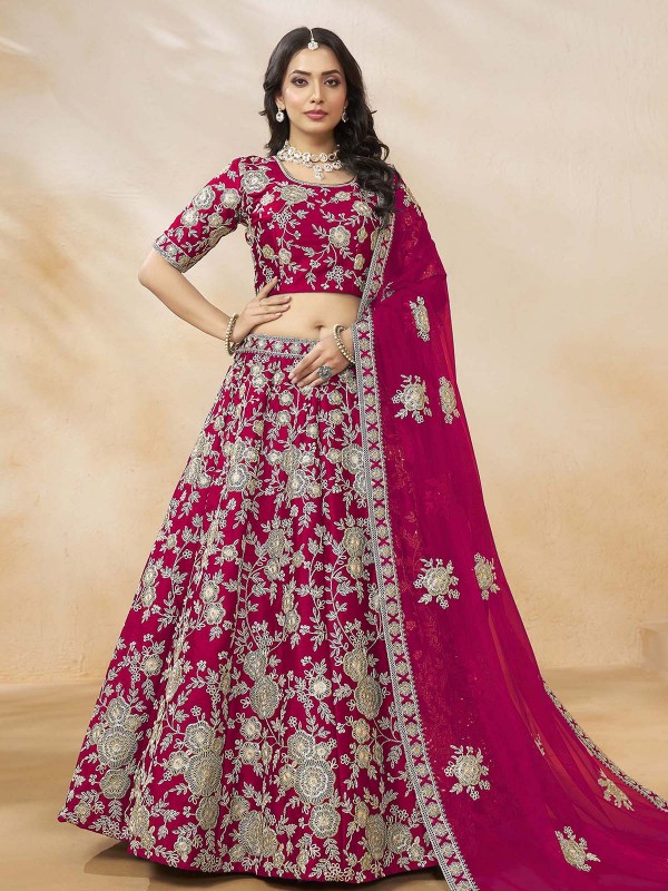 Rani Pink Art Silk Lehenga Choli